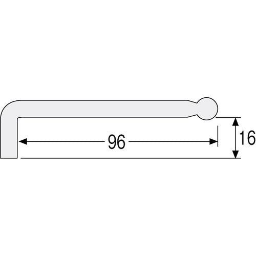 HOZAN 볼 포인트 렌치 2mm W-110-2 1개