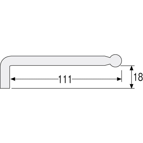 HOZAN 볼 포인트 렌치 2.5mm W-110-2.5 1개