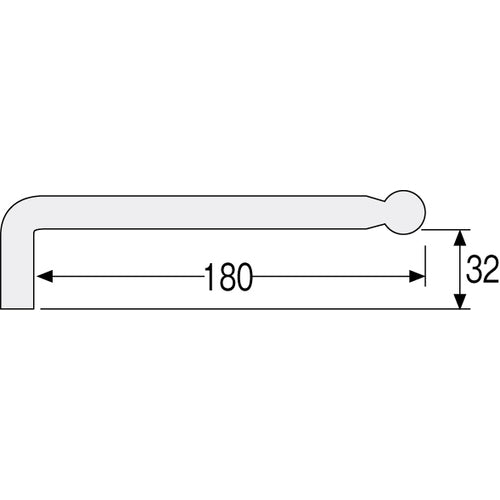 HOZAN 볼 포인트 렌치 6mm W-110-6 1개