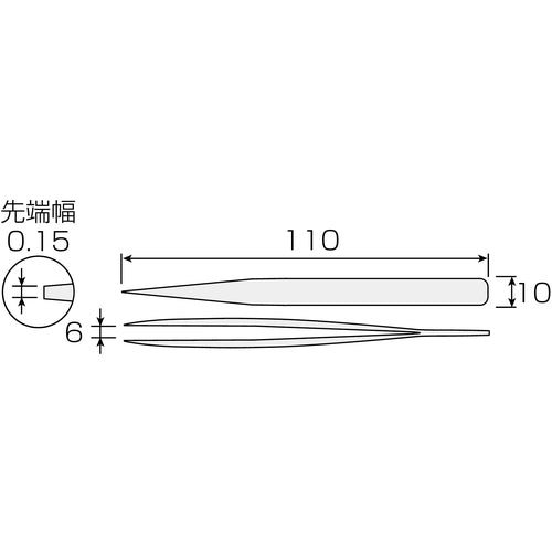 HOZAN ピンセット 全長110mm P-671 1 本