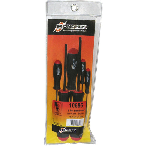 BONDHUS 볼포인트 드라이버 세트 6개 세트(1.5-5mm) BSX6M 1 S