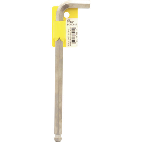 BONDHUS 볼 포인트 L-렌치 롱 7/16 인치 JB7/16 1개