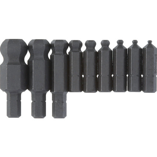 BONDHUS Ball Point Bit Set 9 Pieces (2-12mm) BIX9M 1 S