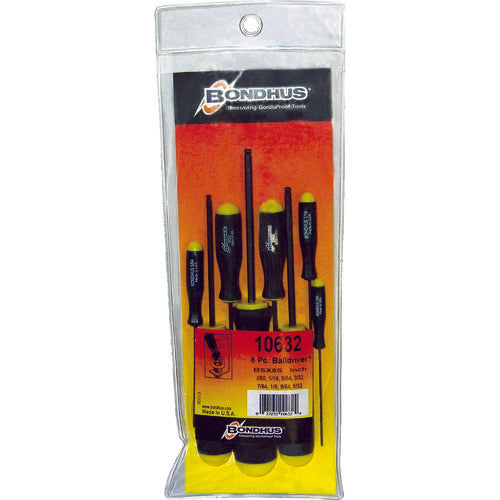 BONDHUS Ball Point Driver Inch Set of 8 (0.050-5/32) BSX8S 1 S
