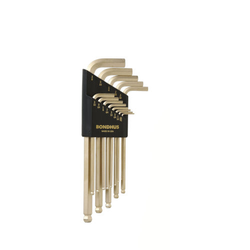 BONDHUS 볼포인트 L-렌치 롱 인치 세트 13개 세트(0.050-3/8) BLX13G 1 S