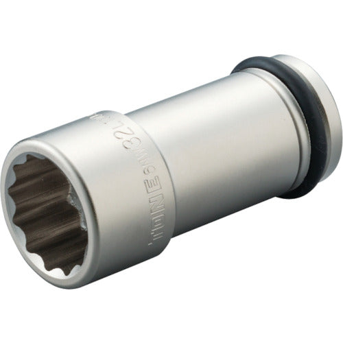 TONE 임팩트용 롱 소켓(12각) 대변 치수 22mm 삽입각 19.0mm 6NW-22L100 1개