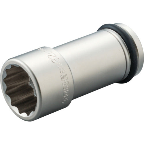 TONE 임팩트용 롱 소켓(12각) 대변 치수 26mm 삽입각 19.0mm 6NW-26L100 1개