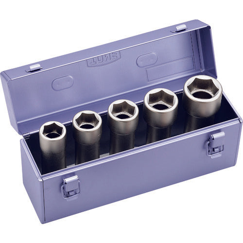 TONE 임팩트용 초롱 소켓 세트(메탈 트레이 케이스 사양) 5 pcs 삽입각 19.0 mm NV605LL 1 S