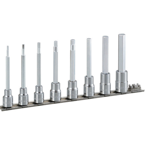 TONE Long Hexagon Socket Set (with holder) 8pcs, 9.5mm drive, HH308L 1 S