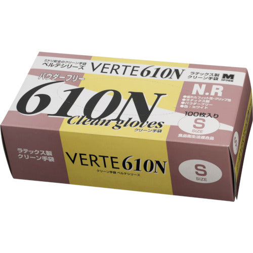 미도리 안전 천연 고무 디스포 장갑 S사이즈(100장입) VERTE-610-NS 1 상자