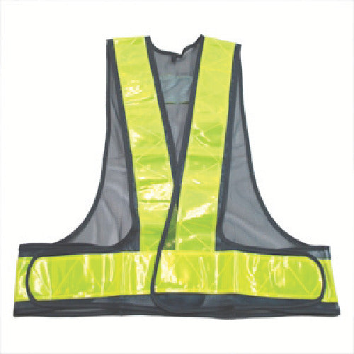 미도리 안전 안전 베스트 K-1V 네이비 X 옐로우 K-1V 1 착용