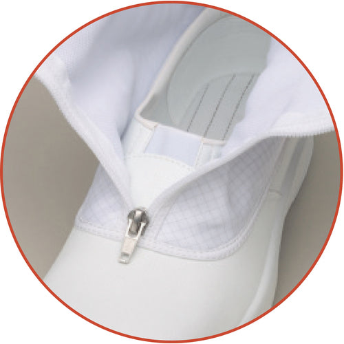 미도리 안전 클린 정전 신발 하프 푸드 패스너식 SU551 23.0CM SU551-23.0 1 다리