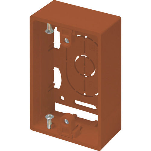 Masaru New F-mall Accessories Exposed Box for 1 pc. Shallow Type Brown SFBA16 1 pc.