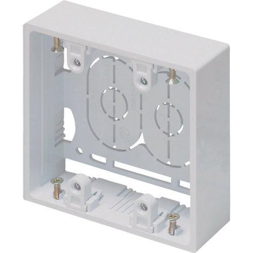 Masaru New F-mall Accessories Exposed Box for 2 Pieces, Shallow Type, White, SFBA22, 1 Piece