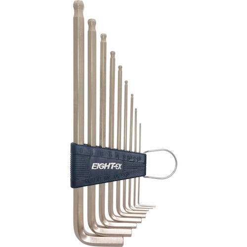 에이트 육각봉 스패너 테이퍼 헤드 엑스트라 롱 9개 세트 1.5~10mm TLS-9 1 S