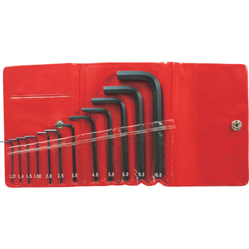 エイト 六角棒スパナ 標準寸法 ビニールポーチ入12本セット 1.27〜10mm 013-1 1 S