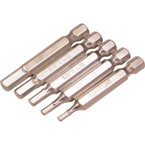 エイト 六角棒ビット 対辺6.35mm 溝9mm 4mmX50 単品 EA-63 4MMX50 1 本
