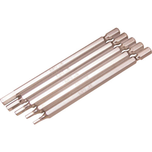 エイト 六角棒ビット 対辺6.35mm 溝13mm 5mmX110 単品 EA-65 5MMX110 1 本