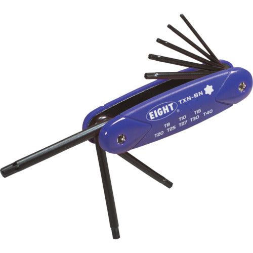 エイト ナイフ型 TXレンチ 樹脂カバー 8本セット T8〜T40 TXN-8N 1 S