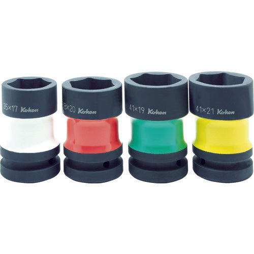 Ko-ken Color Painted Combination Socket Set PW8P/4 1 S
