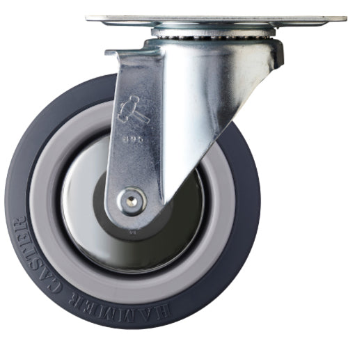 Hammer Plate-type caster Plate-type caster Swivel Wheel diameter 100mm Urethane wheel M series 420M-KUB100 1 piece