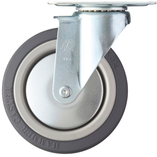 Hammer Plate-type caster Plate-type caster Swivel Wheel diameter 125mm Urethane wheel M series 420M-KUB125 1 piece