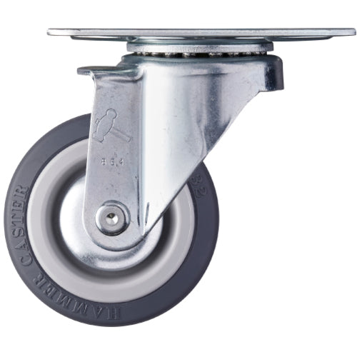 Hammer Plate-type Caster, Swivel, Wheel Diameter 75mm, Urethane Wheel, M Series, 420M-KUB75, 1 pc