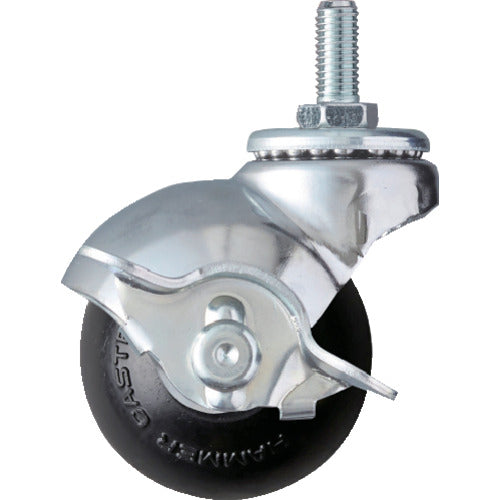 해머 나사식 캐스터 405A 시리즈 자유자재 SP 부착 고무 자유자재 스토퍼 부착 바퀴 직경 50mm 40515A-20R50 1개