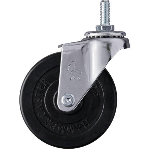 Hammer Screw-in Swivel Rubber Wheel 75mm W3/8 420A-20R75 1 pc