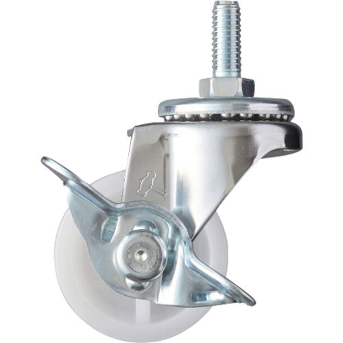 망치 나사 포함 선회식 나일론 바퀴 40mm W3/8 스토퍼 부착 415A-20N40 1개