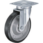 해머 플레이트식 캐스터 플레이트식 캐스터 자재 고무 바퀴(래디얼 볼 베어링 입) 바퀴 직경 200mm 400S형 400S-RBB200 1개