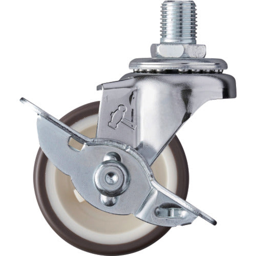 Hammer Screw-in swivel type urethane wheel (nylon wheel) 50mm M12 with stopper 415A-3UR50 1 piece