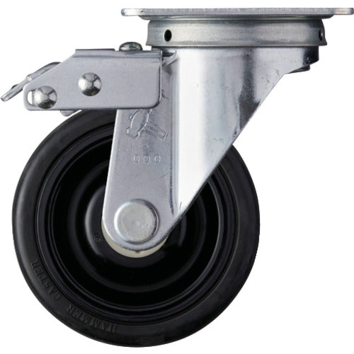 망치 스위치 캐스터 고무 바퀴 (나일론 휠 볼 베어링) 100mm 420FAS-CHR100 1 개