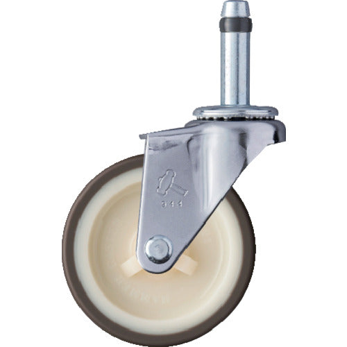 망치 삽입 선회식 우레탄 바퀴(나일론 휠) 75mm 420K-UR75 1개