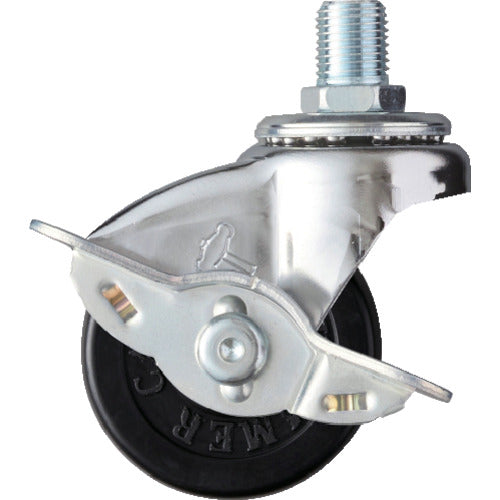 Hammer Screw-in Swivel Rubber Wheel 50mm M12 with Stopper 45015A-30R50 1 pc