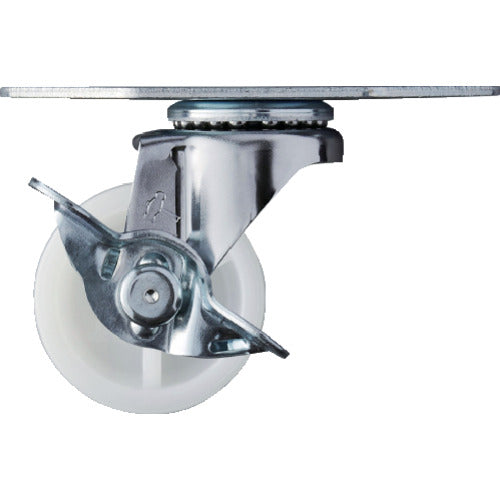 해머 E 시리즈 코너 선회식 나일론 바퀴 40mm 스토퍼 부착 215E-N40 1개