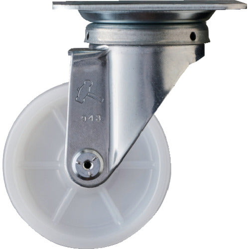 ハンマー プレート式 旋回式ナイロンキャスター 100mm 400S-N100 1 個