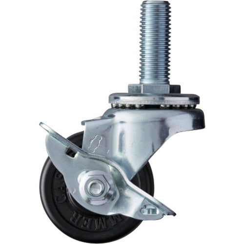 ハンマー ねじ込み式 旋回式ゴム車輪 50mm ストッパー付 413SA-RD50 1 個