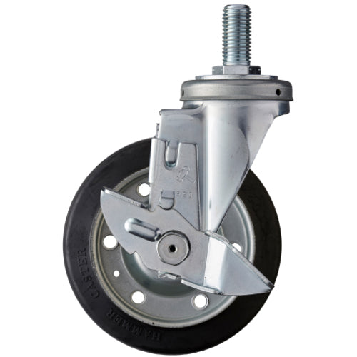 ハンマー ねじ込み式キャスター ねじ込み式キャスター 420SAシリーズ(ゴム車・太ねじタイプ) 自在ストッパー付 車輪径150mm 413SA-R150 1 個