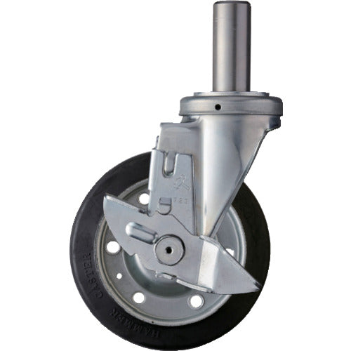 해머 삽입식 선회식 고무 바퀴 150mm 스토퍼 부착 413SK-R150 1개