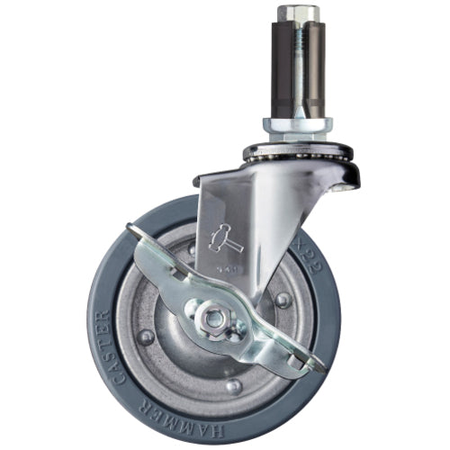 Hammer Pipe Insert Caster Pipe Insert Caster Swivel (with stopper) Wheel diameter 100mm Rubber wheel (steel wheel) 4155EU-PR100 1 piece
