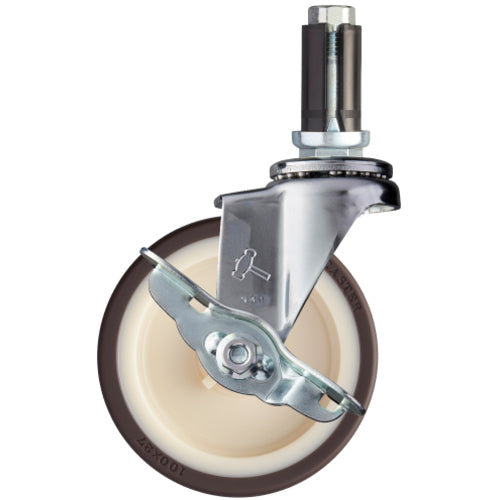 ハンマー パイプ差込み式キャスター パイプ差込み式キャスター 自在(ストッパー付) 車輪径100mm ウレタン車輪(ナイロンホイル) 4155EU-UR100 1 個