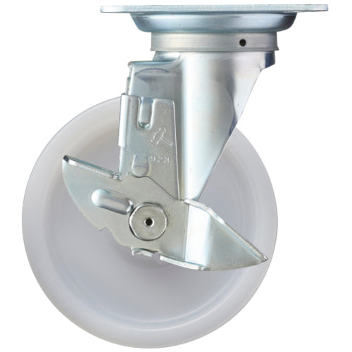 해머 플레이트식 캐스터 플레이트식 캐스터 자재(스토퍼 부착) 바퀴 직경 150mm 나일론 바퀴 419S-N150 1개