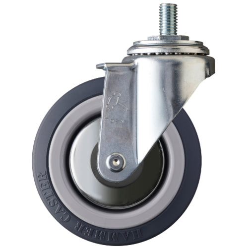 해머 나사식 캐스터 나사식 캐스터 자재 바퀴 지름 100mm 우레탄 바퀴(나일론 휠 베어링) 4200MA-KUB100 1개