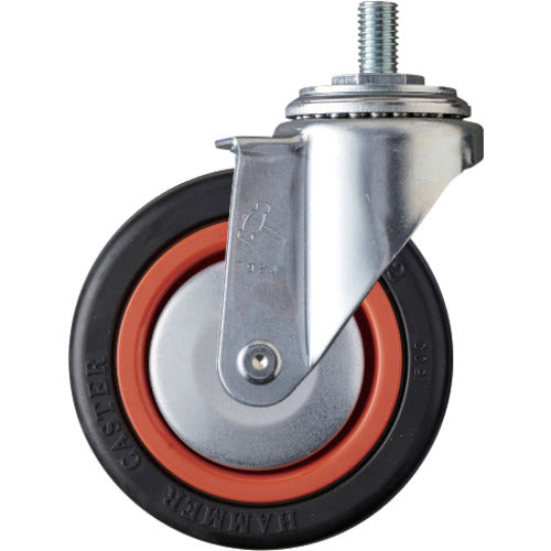 Hammer Screw-in Swivel Rubber Wheel (Nylon Wheel, Ball Bearing) 100mm M12 4200MA-RB100 1 pc