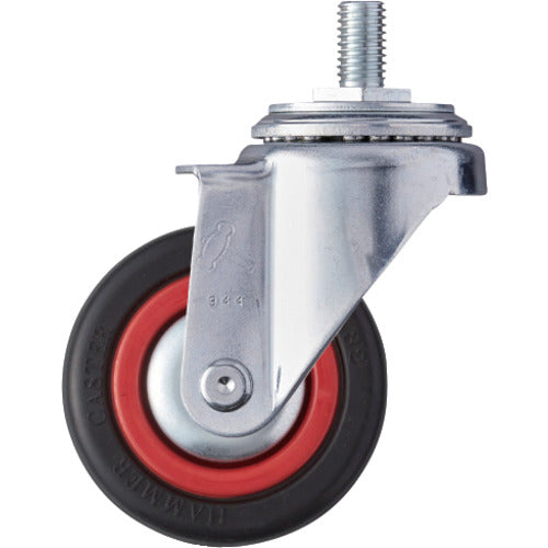 Hammer Screw-in Swivel Rubber Wheel (Nylon Wheel, Ball Bearing) 75mm M12 4200MA-RB75 1 pc