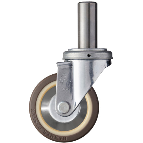 ハンマー 差込み旋回式ウレタン車輪(ナイロンホイール・ボールベアリング)100mm 420SK-UB100 1 個