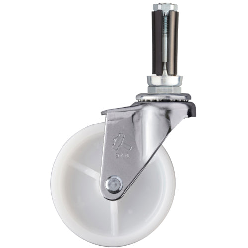 Hammer Pipe Insert Caster Pipe Insert Caster Swivel Wheel Diameter 75mm Nylon Wheel for φ16-18 4201EU-N75 1 pc