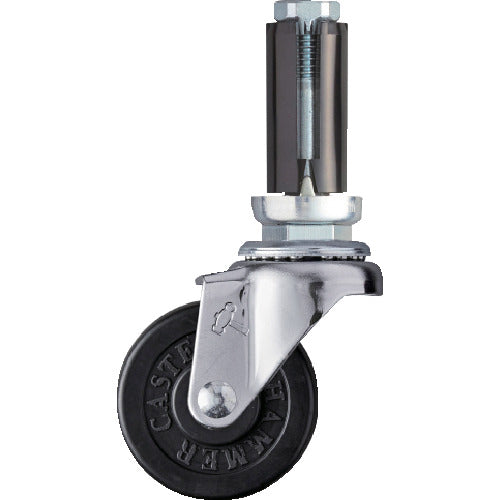 해머 파이프 삽입 선회식 고무 바퀴 50mm φ19~21용 4202EU-R50 1개