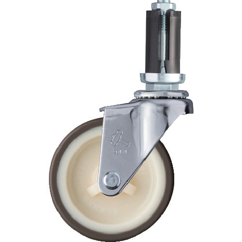 Hammer Pipe Insert Caster Pipe Insert Caster Swivel Wheel Diameter 75mm Urethane Wheel (Nylon Wheel) For φ22-24 4203EU-UR75 1 pc